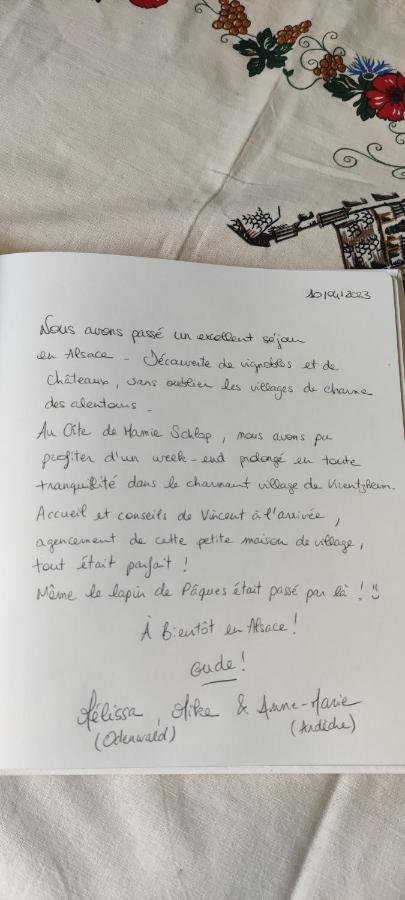 Gite Chez "Mamie Schlop" Kientzheim Exteriér fotografie
